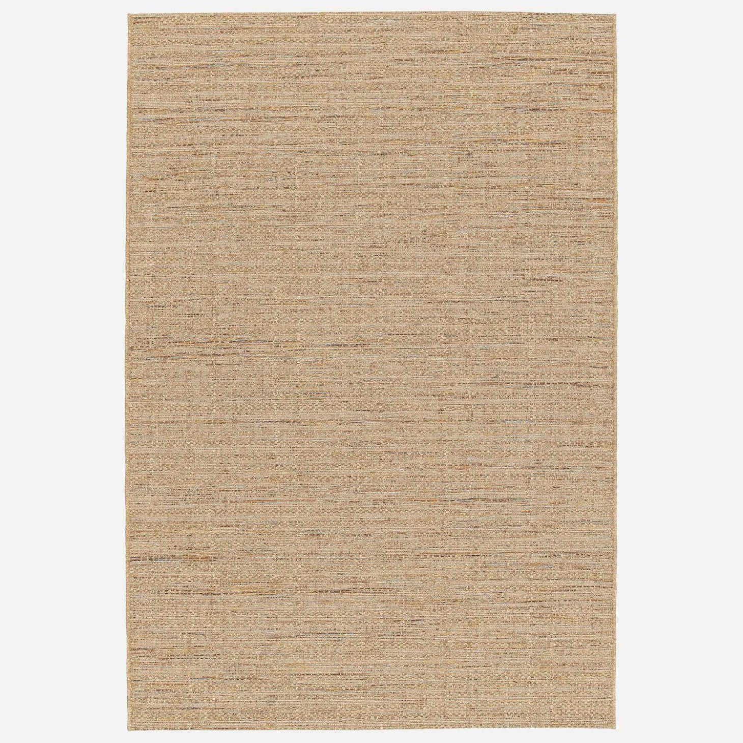 Moquette interna/esterna ad effetto juta chiaro con accenti colorati