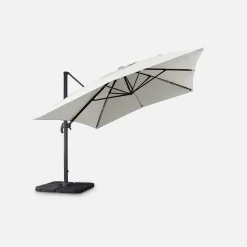 Ombrellone decentrato rettangolare 3x4m con luce LED