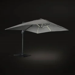 Ombrellone decentrato rettangolare 3x4m con luce LED