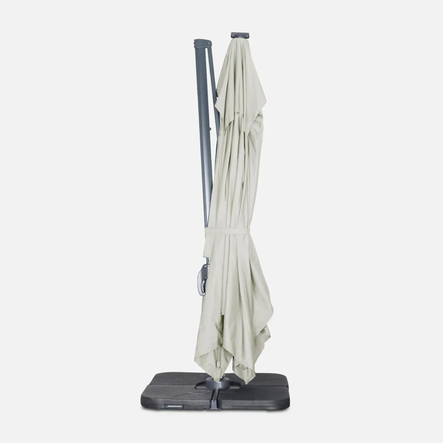 Ombrellone decentrato rettangolare 3x4m con luce LED