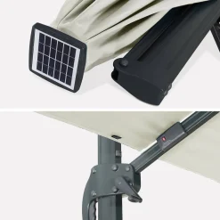 Ombrellone decentrato rettangolare 3x4m con luce LED