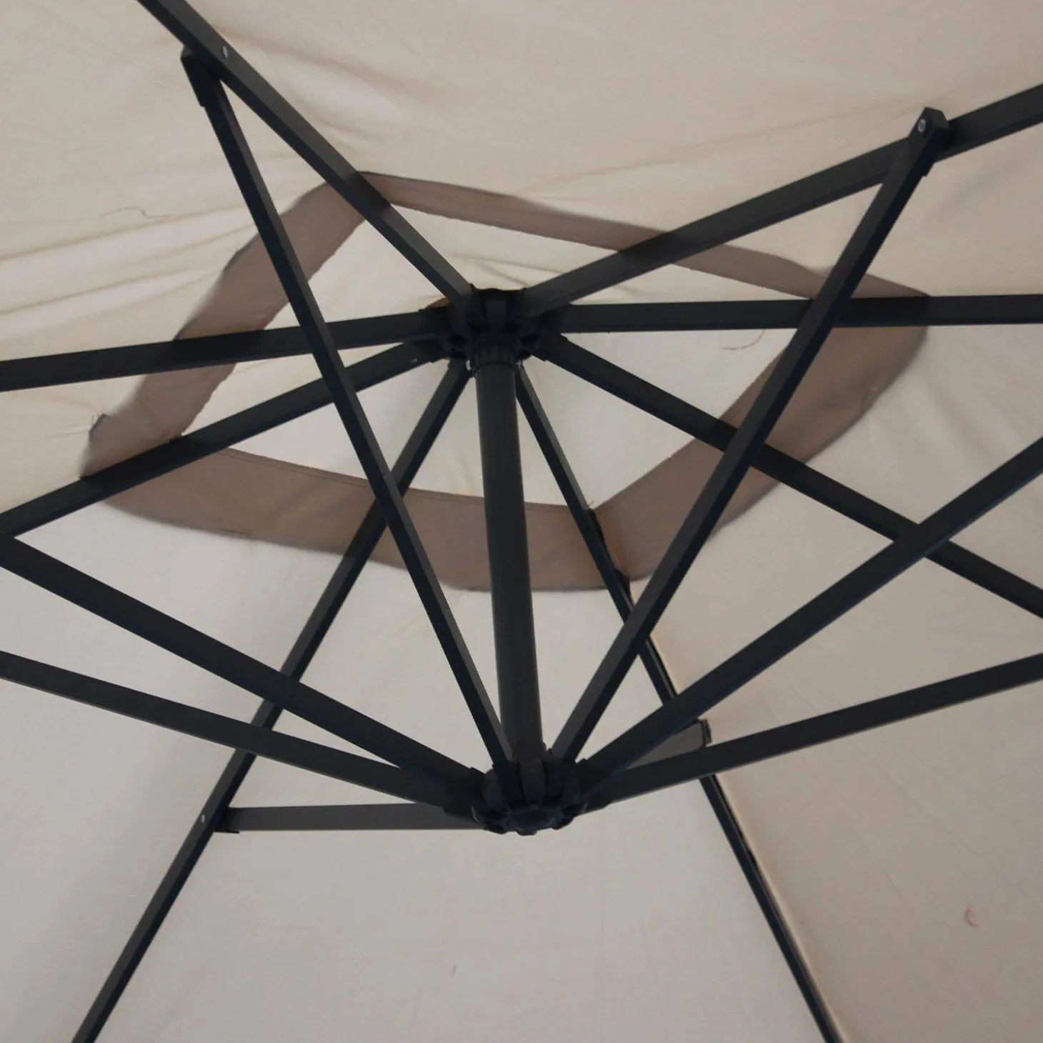 Ombrellone quadrato eccentrico, 3x3m