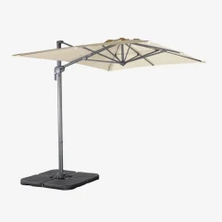 Ombrellone rettangolare eccentrico, 2x3m + base 50x50cm