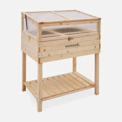 Orto rialzato in legno 80x60x109cm