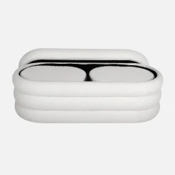 Panca contenitore con 2 pouf contenitori bouclé