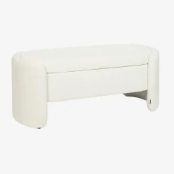 Panca contenitore, fondo letto contemporaneo in tessuto