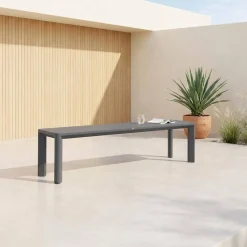 Panca da giardino in alluminio, 4 posti