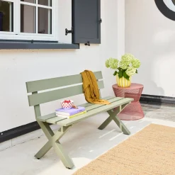 Panca da giardino in alluminio, 2 posti