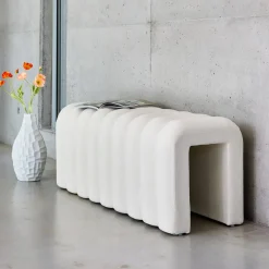 Panca, fine letto contemporaneo tessuto