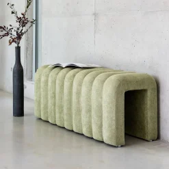 Panca, fine letto contemporaneo tessuto