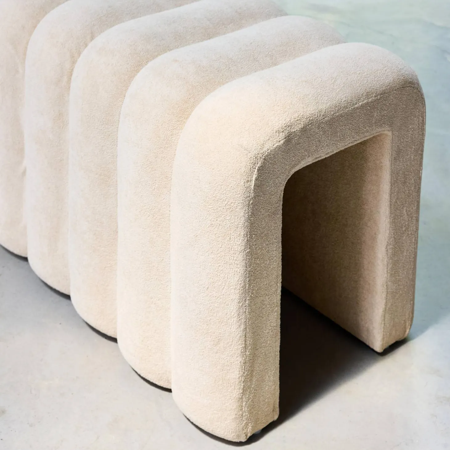 Panca, fine letto contemporaneo tessuto