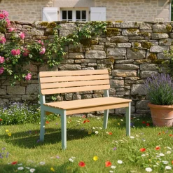 Panchina da giardino per bambini in legno di acacia, 2 posti