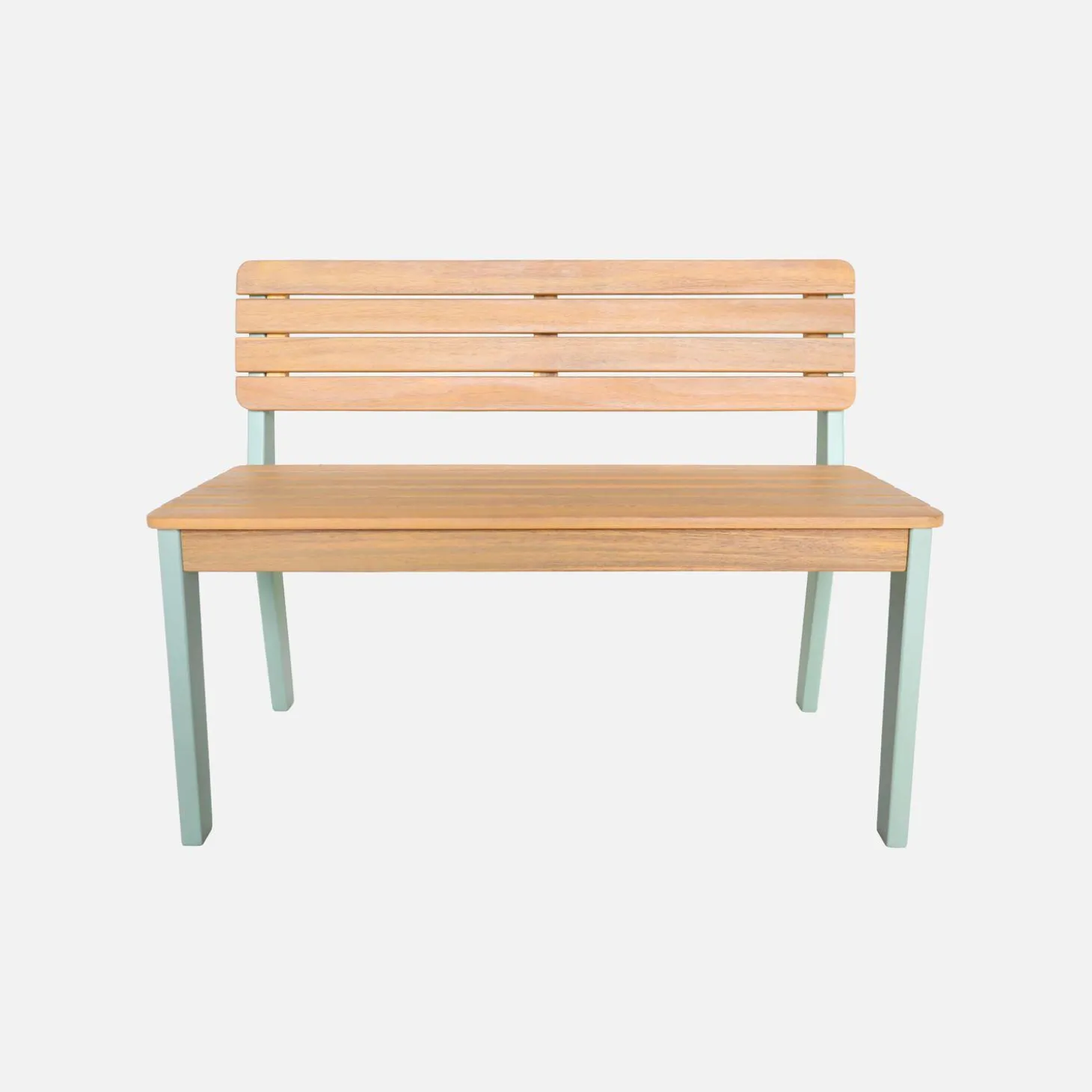 Panchina da giardino per bambini in legno di acacia, 2 posti