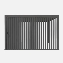 Pannello verticale a lamelle orientabili 4m per pergola bioclimatica in alluminio 4x3m Triomphe