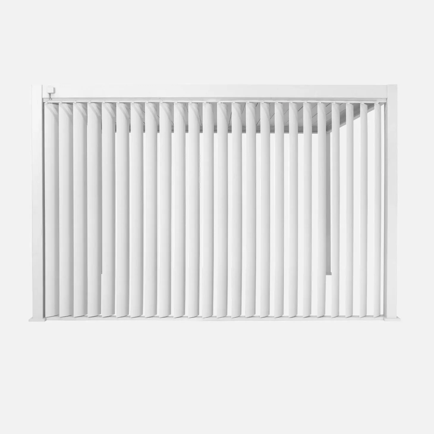 Pannello verticale a lamelle orientabili 4m per pergola bioclimatica in alluminio 4x3m Triomphe