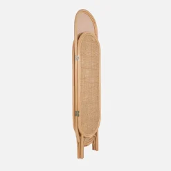 Paravento pieghevole da interno in rattan
