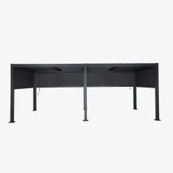 Pergola bioclimatica 3x6m in alluminio e acciaio + 4 tende 3m