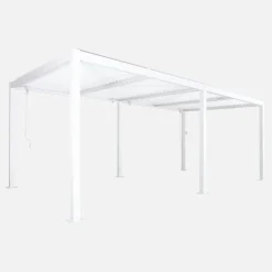 Pergola bioclimatica 3x6m in alluminio e acciaio, lamelle orientabili