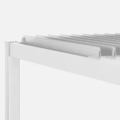 Pergola bioclimatica 3.6x3.6m in alluminio e acciaio con lamelle orientabili