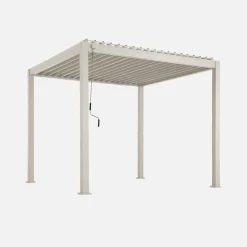 Pergola bioclimatica 3x3m in alluminio con lamelle orientabili