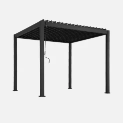 Pergola bioclimatica 3x3m in alluminio con lamelle orientabili