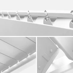 Pergola bioclimatica 3x3m in alluminio con lamelle orientabili