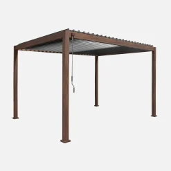Pergola bioclimatica 3x4m in alluminio, lamelle orientabili