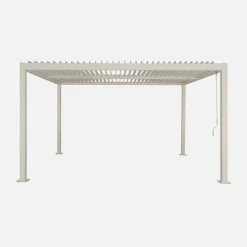 Pergola bioclimatica 3x4m in alluminio e acciaio, lamelle orientabili
