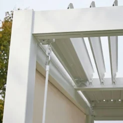 Pergola bioclimatica 3x4m in alluminio e acciaio, lamelle orientabili