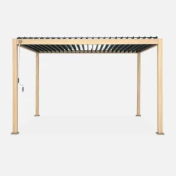 Pergola bioclimatica 3x4m in alluminio, lamelle orientabili