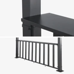 Pergola bioclimatica 3x4m in alluminio e acciaio + bar 3m