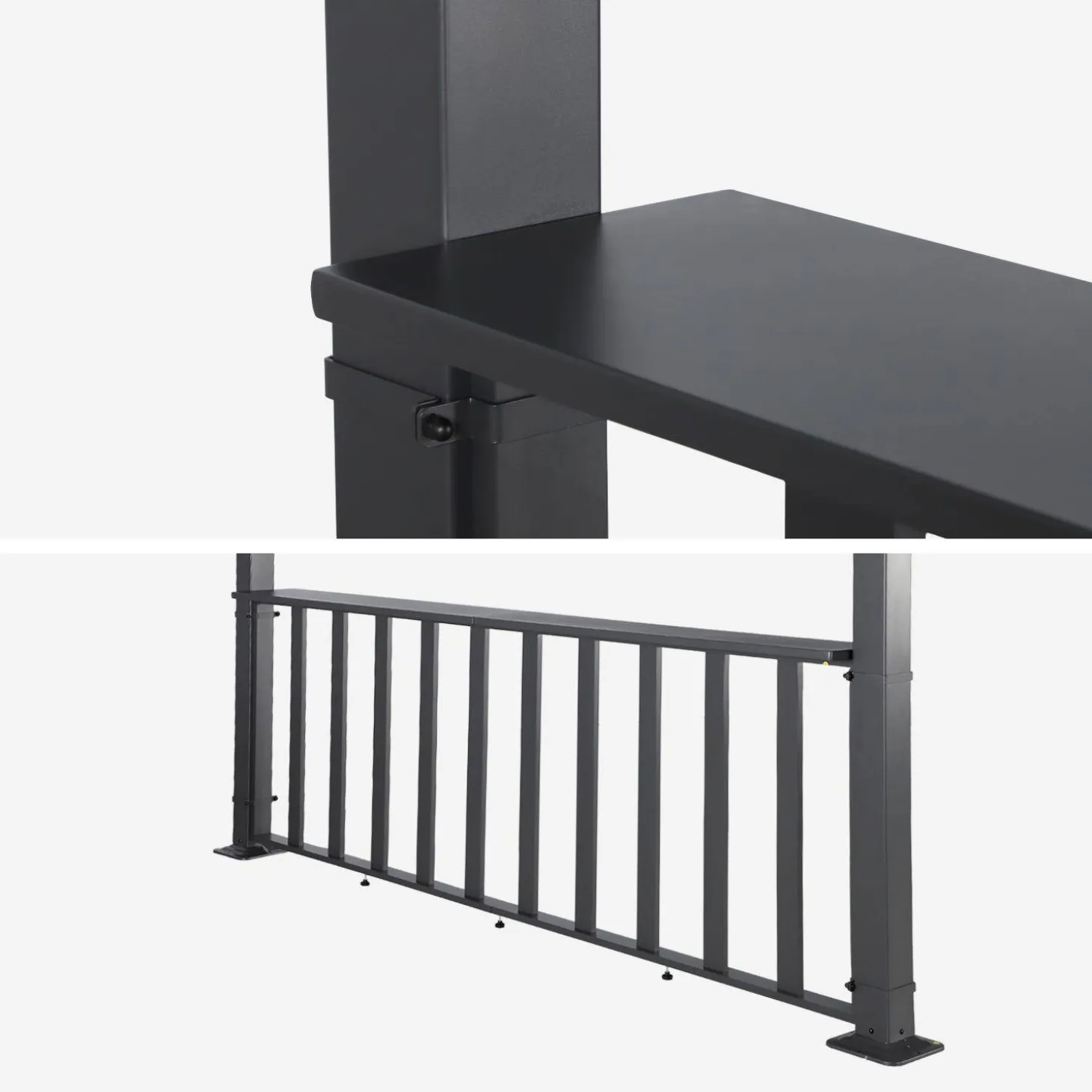 Pergola bioclimatica 3x4m in alluminio e acciaio + bar 3m