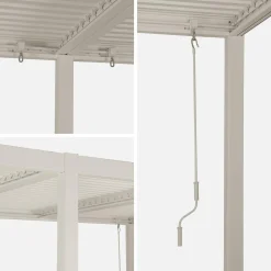 Pergola bioclimatica 3x6m in alluminio e acciaio, lamelle orientabili