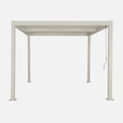 Pergola bioclimatica 3x3m in alluminio e acciaio, lamelle orientabili