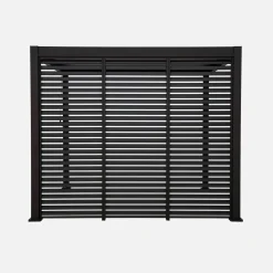 Pergola bioclimatica 3x3m in alluminio con lamelle orientabili V2 + 3 persiane