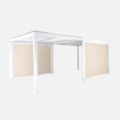 Pergola bioclimatica 3x6m + 2 tende 3m