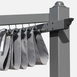 Pergola 3x4m in alluminio con copertura scorrevole