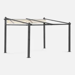 Pergola 3x4m in alluminio con copertura scorrevole