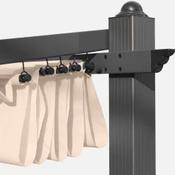 Pergola 3x4m in alluminio con copertura scorrevole