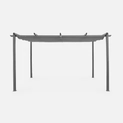Pergola 3x4m in alluminio con telo scorrevole