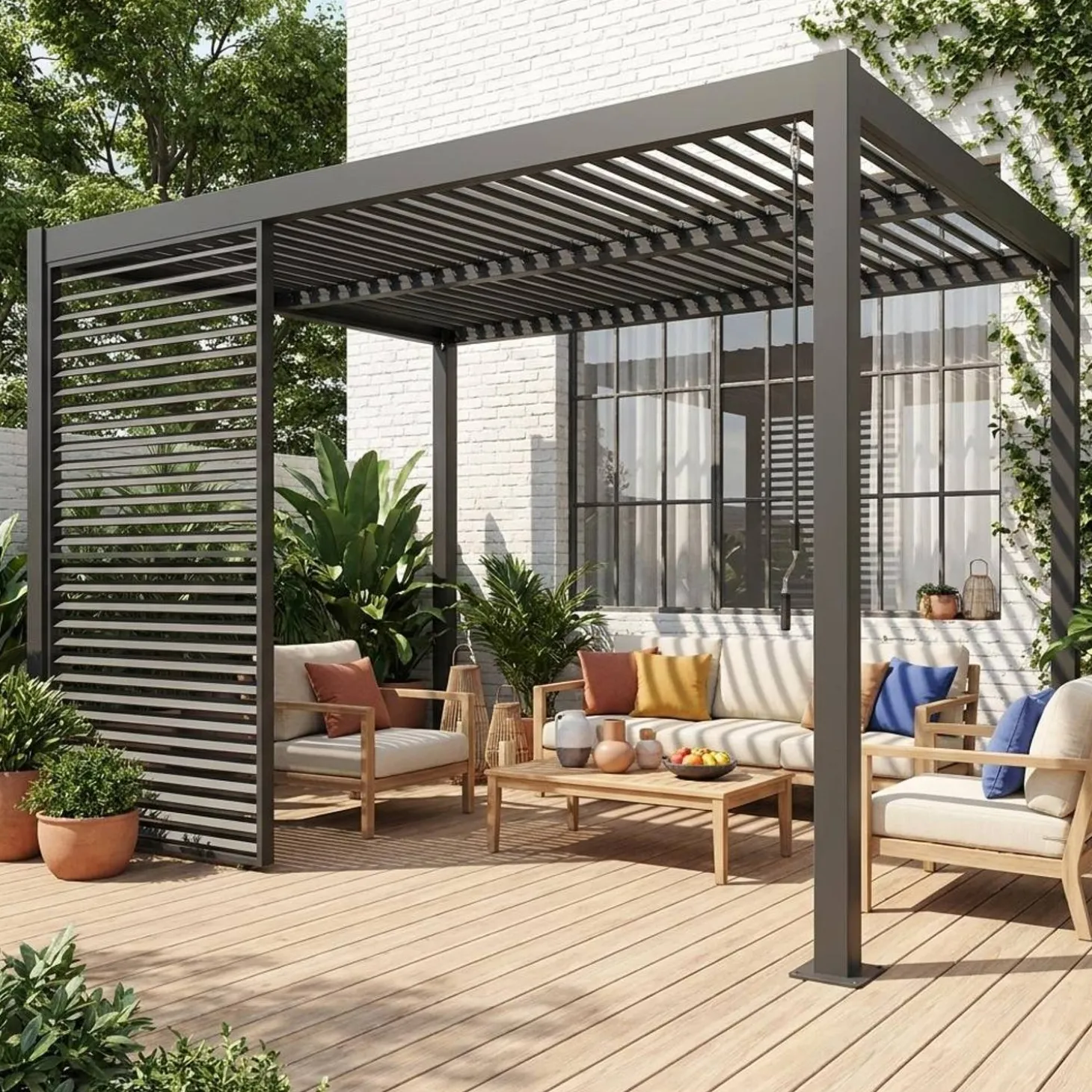 Persiana a lamelle orientabili 1.3m per pergola Palace
