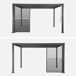 Persiana a lamelle orientabili 1.3m per pergola Palace