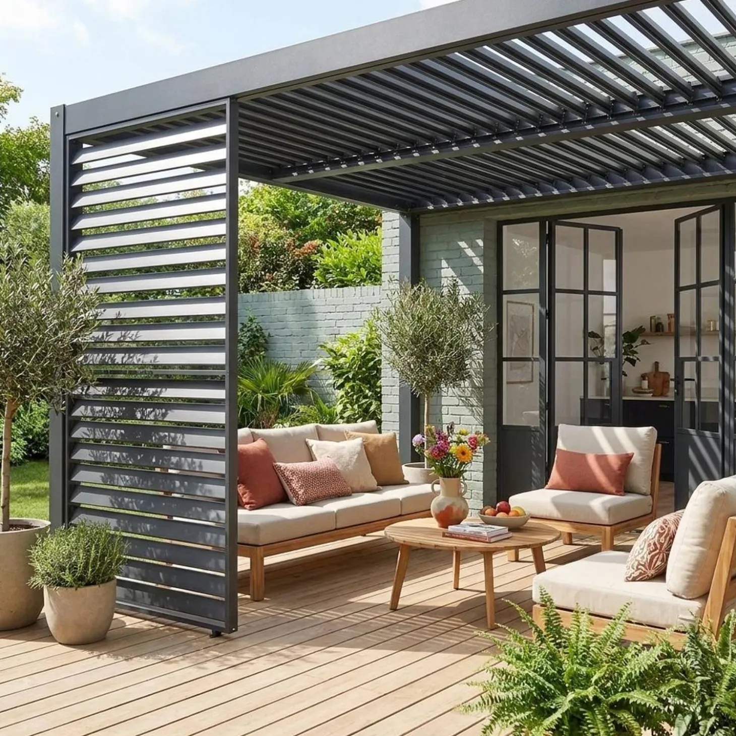 Persiana 1.3m in alluminio per pergola bioclimatica