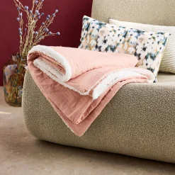 Plaid Sherpa e mussola di cotone , 170cm