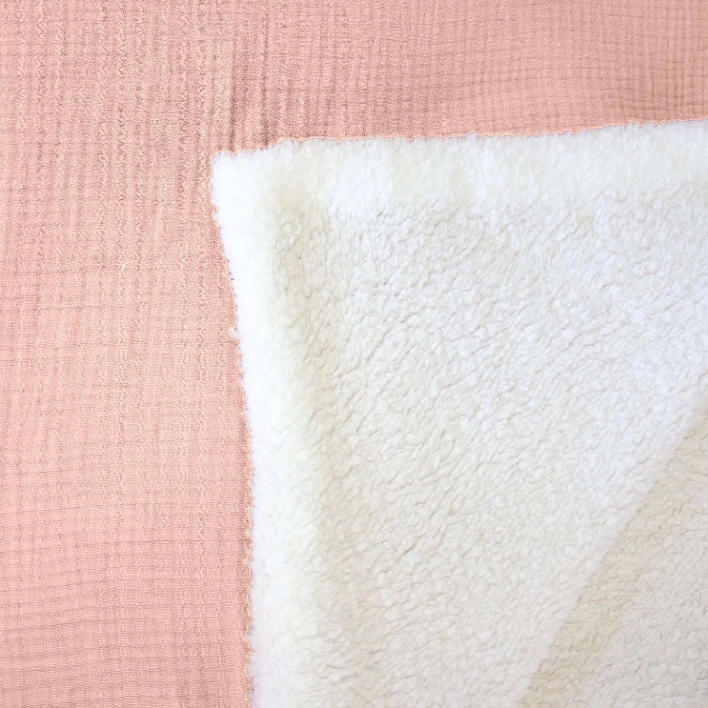 Plaid Sherpa e mussola di cotone , 170cm