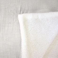 Plaid Sherpa e mussola di cotone , 170cm