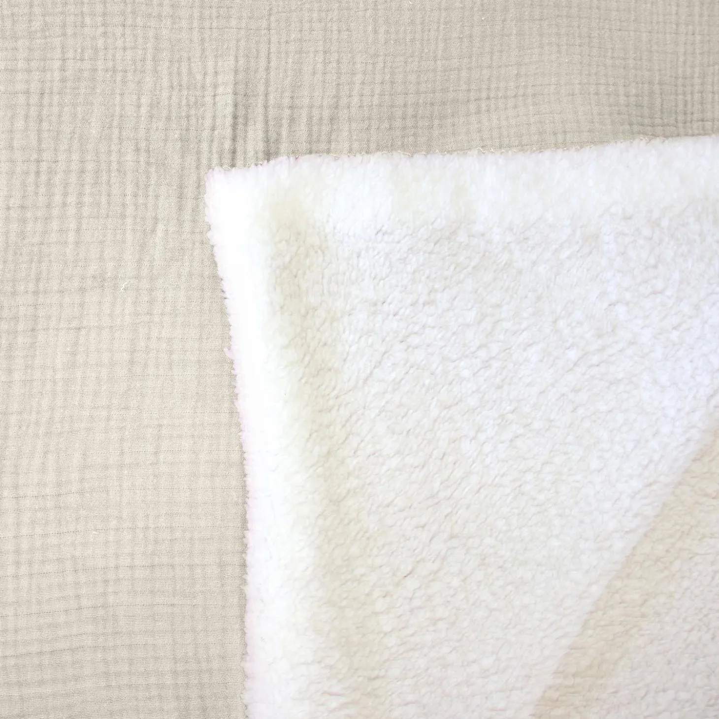 Plaid Sherpa e mussola di cotone , 170cm