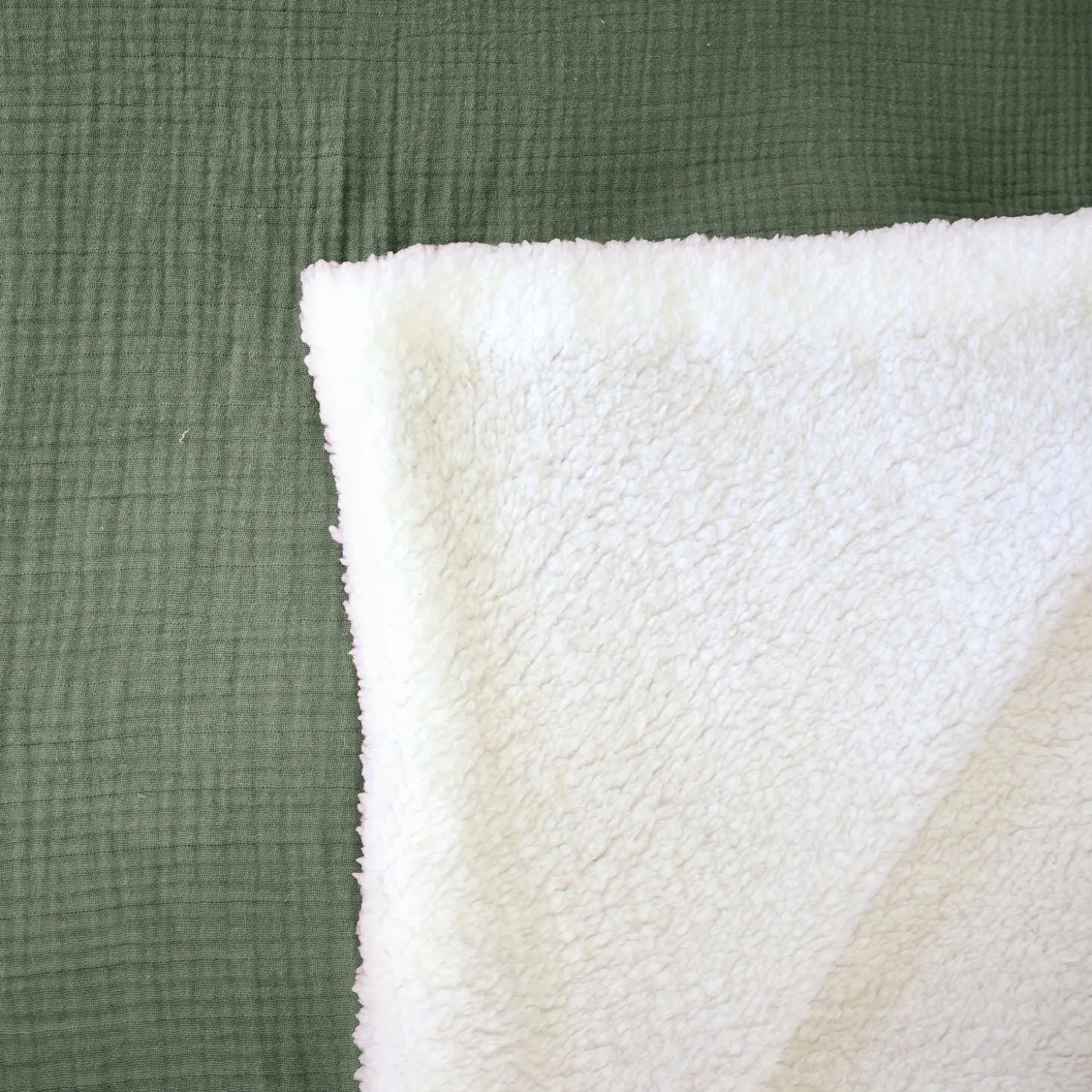 Plaid Sherpa e mussola di cotone , 170cm