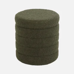 Pouf contenitore in bouclé