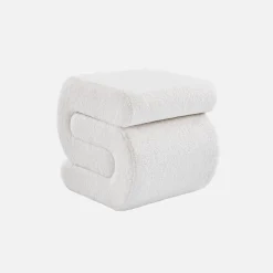 Pouf in bouclé